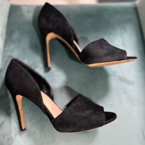 Vince Camuto Black Suede Heels, Size 8